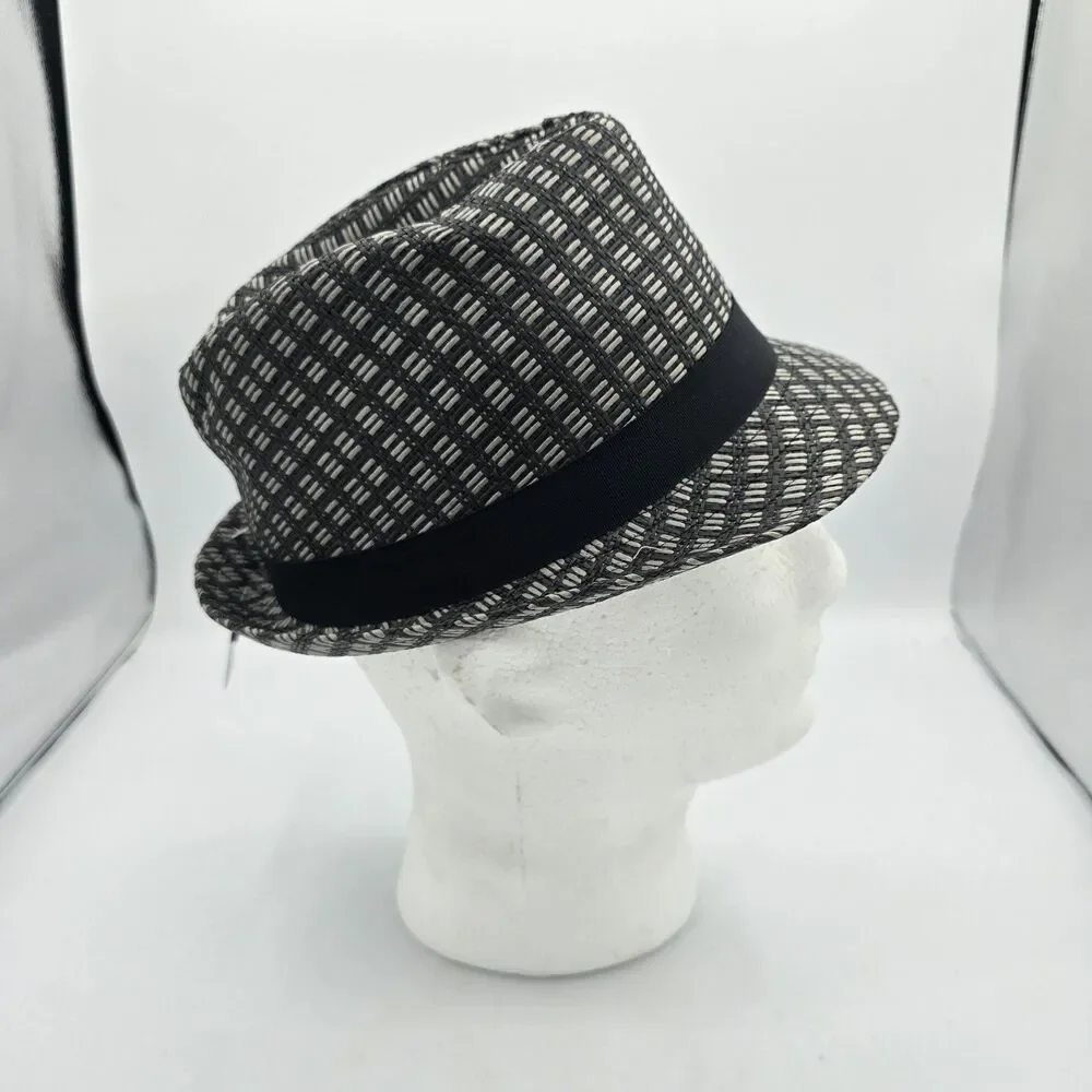 Men’s Milani Hat Designed in Italy 100% Straw Hat Size s/m Black/grey - Picture 4 of 6